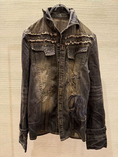 00s xfrm denim shirt japanese label y2k ifsixwasnine share spirit kmrii civarize 14th addiction tornado mart l.g.b. midas goa