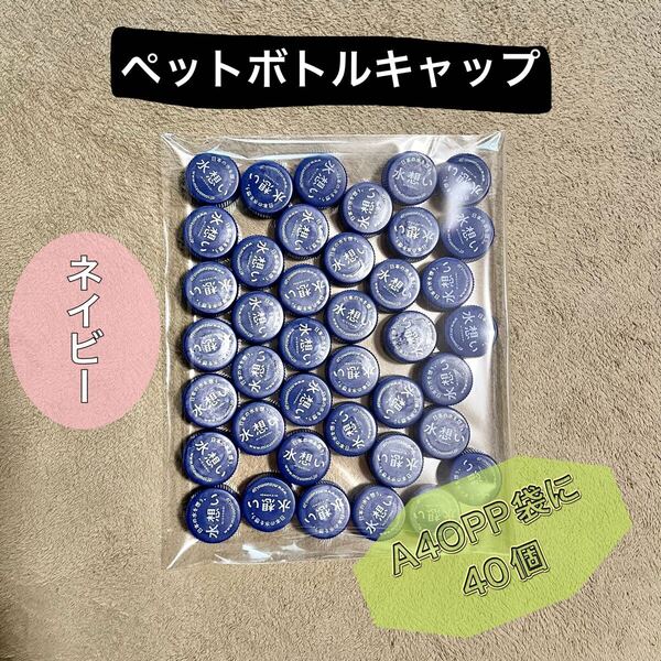 【工作】ペットボトルキャップ ネイビー 40個 自由研究 DIY