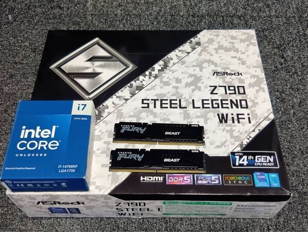Core i7-14700KF + Z790 Steel Legend WiFi + Kingston FURY Beast DDR5 32GB