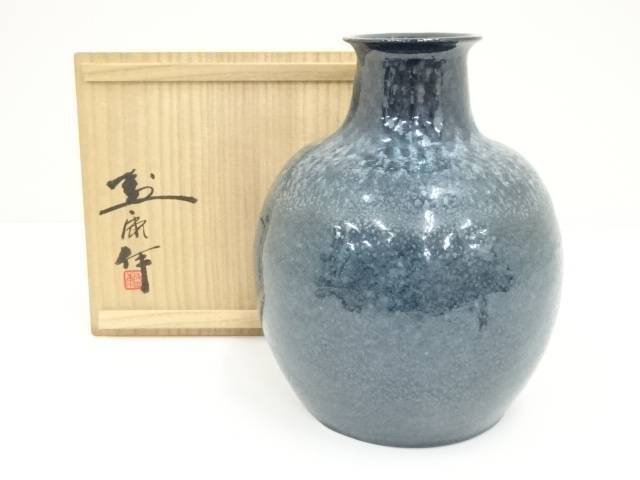 京焼 木村盛伸作 油滴天目釉 花瓶 共箱 C R5921C Yahoo!オークション -「木村盛康」(京焼) (日本の陶磁)の落札