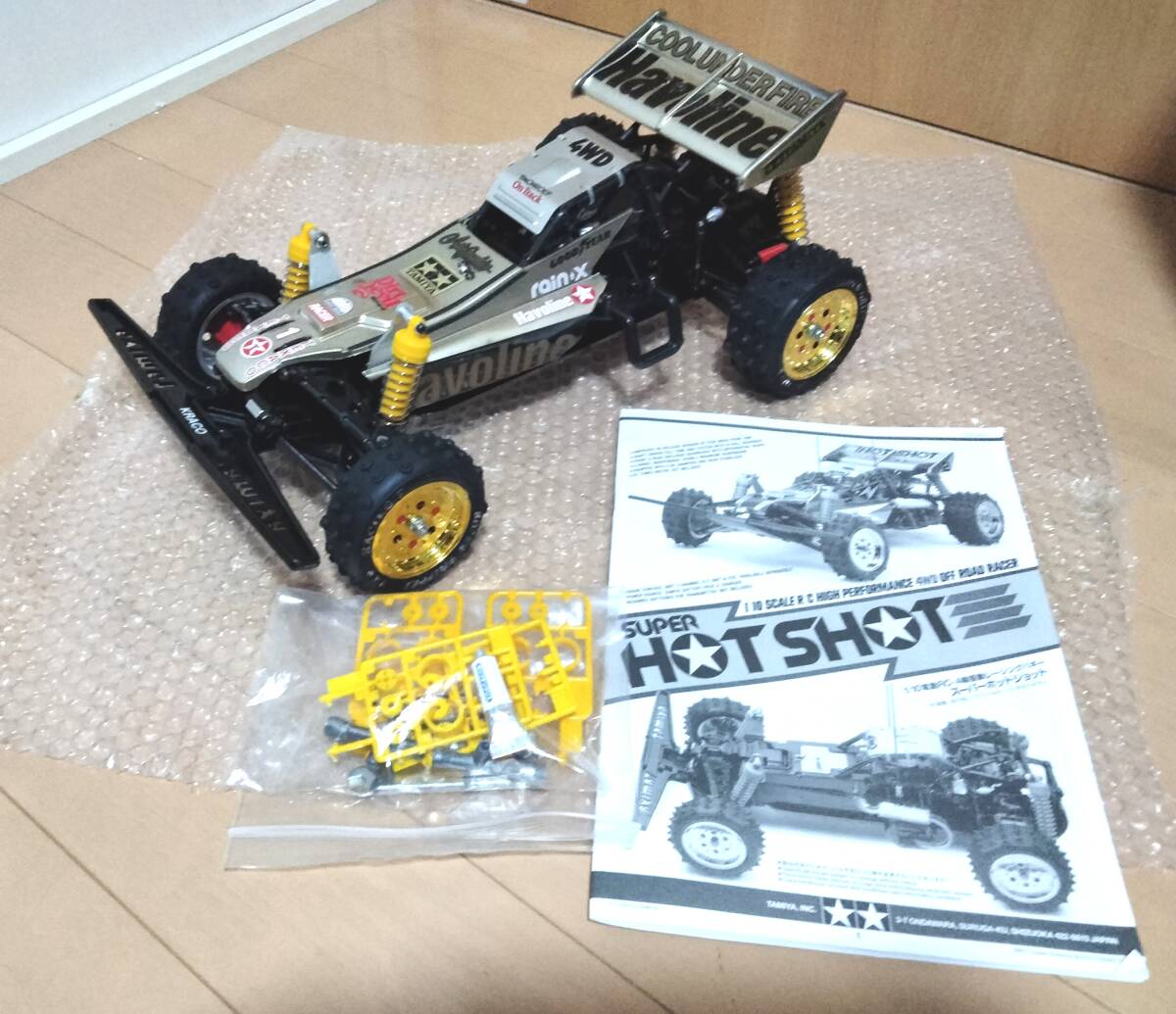 田宮スーパーホットショットは美品 未使用タイヤ、未使用ボディ