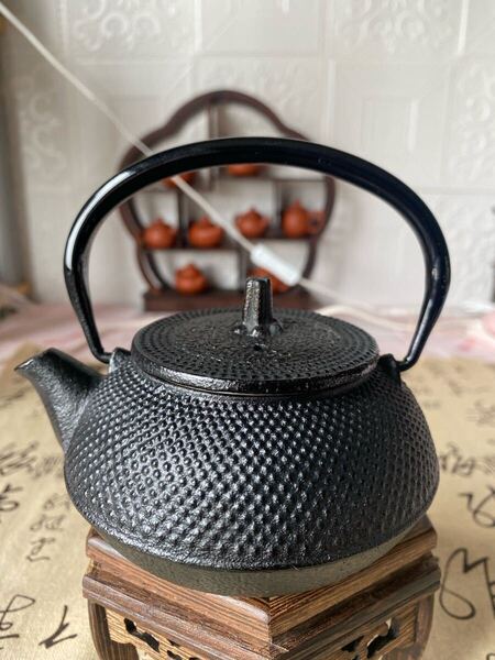 送料無料 鉄瓶 急須 南部鉄器 茶道具茶器 金属工芸 鉄器 アンティーク 鉄製 煎茶道具 在銘 鉄器 南部鉄瓶 美品