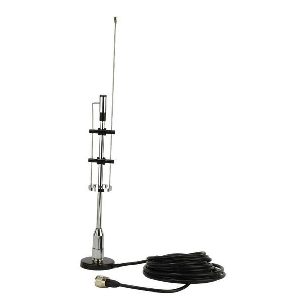 【送料無料】144/430MHz帯 39㎝レピーター対応アンテナ+直径5㎝強力マグネット基台セット RG58 同軸ケーブル(3D-2V相当) 5m MP接栓