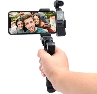 【送料無料】DJI Pocket2/Pocket スマホ/GoPro・デジカメ対応 1/4インチネジ マウント付 Vlog Youtube撮影 撮影用三脚 自撮り棒