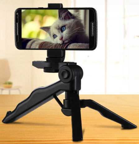 【送料無料】スマホ/GoPro/アクションカメラ/デジカメ対応 撮影用三脚 1/4インチネジ スマホスタンド 自撮り棒 Youtube動画 Vlog