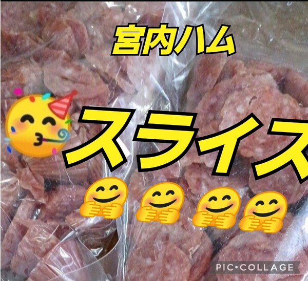 宮内ハム スライスサラミ 250g×2袋 アウトレット品 端っこだらけ てんこ盛り クーポン 訳あり サラミ カルパス ドライソーセージ