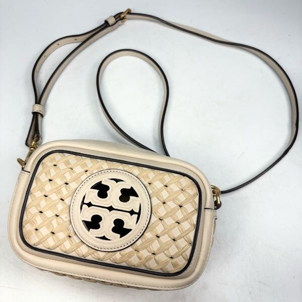 TORY BURCH トリーバーチ ショルダーバッグ ペリーボンベ カメラ ベージュ レディース レザー 鞄 かばん