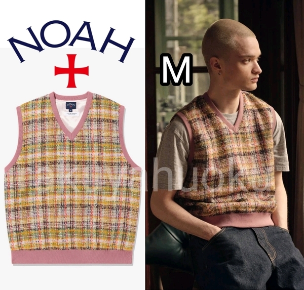 新品■定価14万 NOAH NYC Dream Tweed Vest M イタリア製 ツイードベスト Lochcarron タータンチェック ロキャロン 元Supreme J.Crew NY