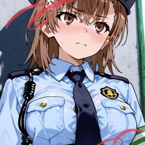 【データ ブロマイド5枚】 通常版 婦警さん 通常版 サイズ的にはL判 即決(説明文読んでね) 御坂美琴 みこちー 婦警コス ぱんちゅ