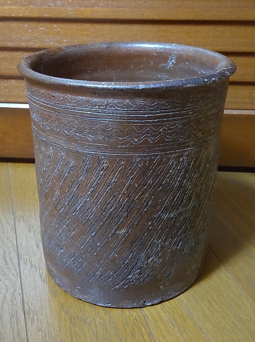 中国 古玩 南蛮水指【桐箱付】16cm20cm