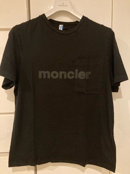 激安 美品】サイズM モンクレール 半袖Tシャツ ブラック 黒 胸ポケット