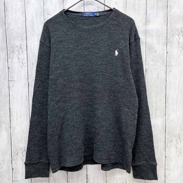 ラルフローレン Ralph Lauren 長袖Tシャツ ロンT ワッフルT メンズ ワンポイント コットン100% XLサイズ 6-347