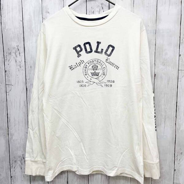 ラルフローレン Ralph Lauren 長袖Tシャツ ロンT メンズ ロゴ コットン100% Mサイズ相当 6-350