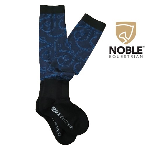 Noble E ノーブルエクエストリアン ネイビー ライディングソックス 乗馬靴下 馬術