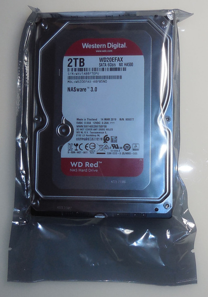 WD 2TB Red 未使用 未開封 3.5インチ 内蔵HDD WD20EFAX-68FB5NO Western Digital