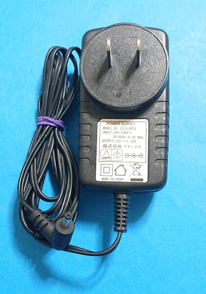 送無即決 ACアダプタ アテックス HL-12/2-8E1L DC12V1.25A 細プラグ ATEX 管KI