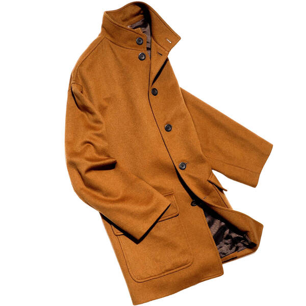 怪物級カシミヤ100%!!!未使用「エルメネジルドゼニア/Zegna」VIP限定◎気絶級の手触りで他の追随を許さない至高のカシミヤコート 48 L~XL