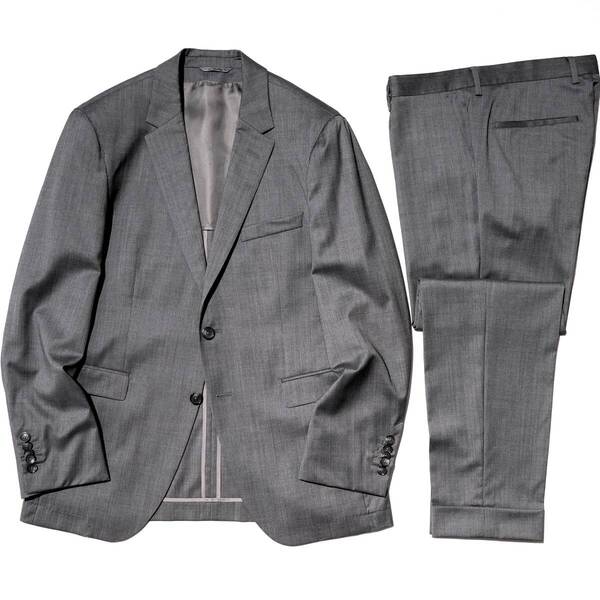 未使用 最高級Tailoredライン「HUGO BOSS/ヒューゴボス」極上のシルク素材◎セットアップ スーツ ジャケット&パンツ 48 L