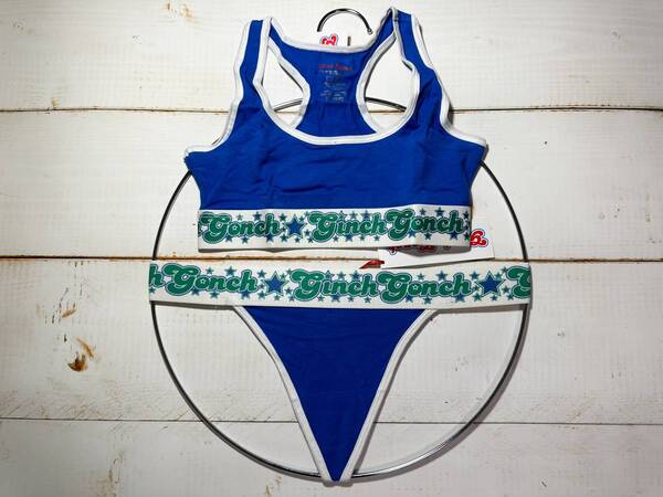 【即決】Ginch Gonch ギンチゴンチ レディース インナーセット 下着セット Tバック スポーツブラ Blue Lagoon 海外XS