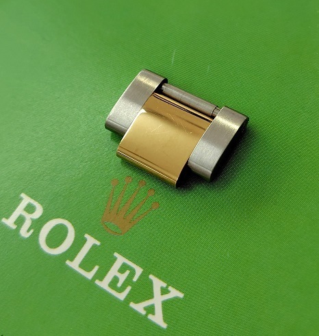 送料無料 ROLEX ロレックス 純正コマ 1個 サブマリーナ コンビ オイスターブレス 16613 K18YG/SS メンズ ステンレス/イエローゴールド (a)