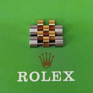 純正 ROLEX ロレックス 純正コマ 2個 コマ 16013 16233 K18YG/SS デイトジャスト メンズ コンビ ステンレス/イエローゴールド ②