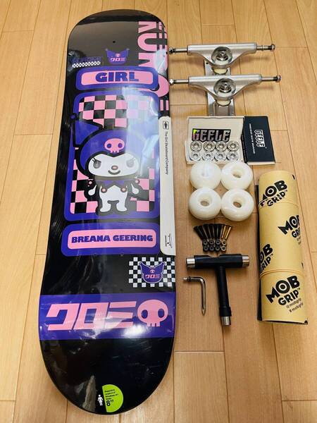 INDEPENDENTチタン合金製同等品トラック使用 GIRL ガール スケートボード スケボー 8.0*31.5 コンプリートセット クロミ