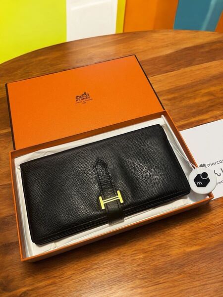 エルメス HERMES ベアンスフレ ヴォーエプソン 長財布