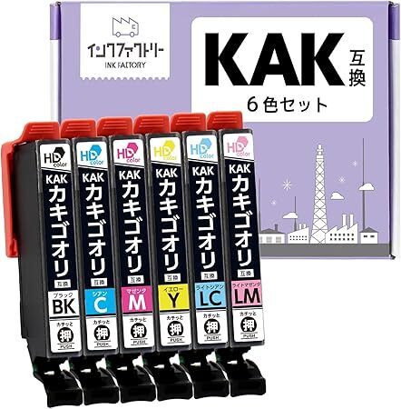 インクファクトリー エプソン用 カキゴオリ互換インク KAK-6CL 6色セット EP-817A EP-717A 0528