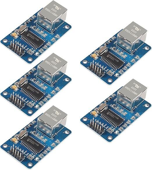 ACEIRMC ENC28J60 ENC28J60-I/SO HR911105A イーサネット LAN ネットワークモジュール SPI インターフェース 3.3V Arduino AVR 5個 0520
