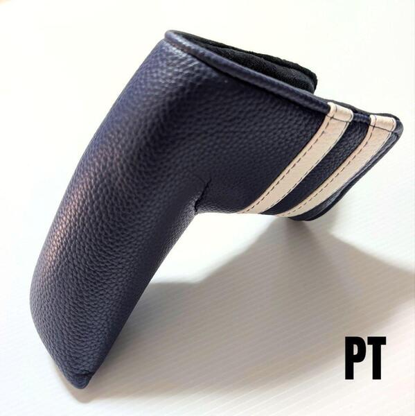 ヘッドカバー パター PT ピンタイプ マグネット 脱着 ネイビー