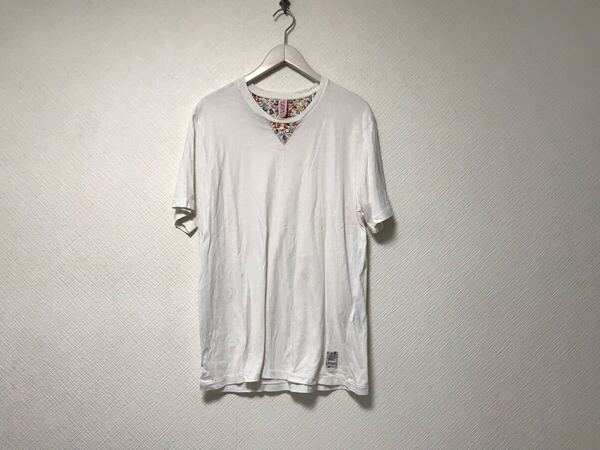 本物ボブBOBコットン半袖Tシャツメンズサーフアメカジミリタリーワークビジネススーツモードゴルフドレス白ホワイトLイタリア製
