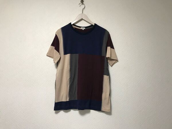 本物サイScyeコットン切り替えデザイン半袖Tシャツメンズサーフアメカジミリタリーワークビジネススーツモードバイカー紺ネイビー40日本製L