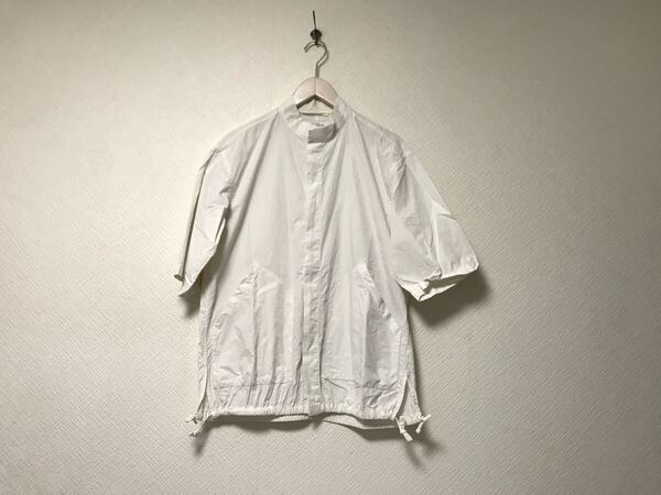 本物グリーンレーベルリラクシングUNITEDARROWSユナイテッドアローズコットンナイロンドレス半袖シャツメンズゴルフドレスS白ホワイト