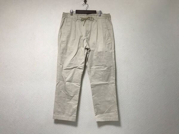 本物リングヂャケットRINGJACKETサロンドグローバルワークSalondeGWコットンイージーチノスラックスパンツメンズビジネススーツベージュXL