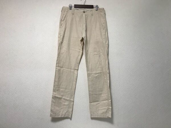 本物ジャーナルスタンダードレリュームJOUNALSTANDARD relumeコットンリネン麻チノパンツメンズサーフアメカジビジネスオフホワイト白M
