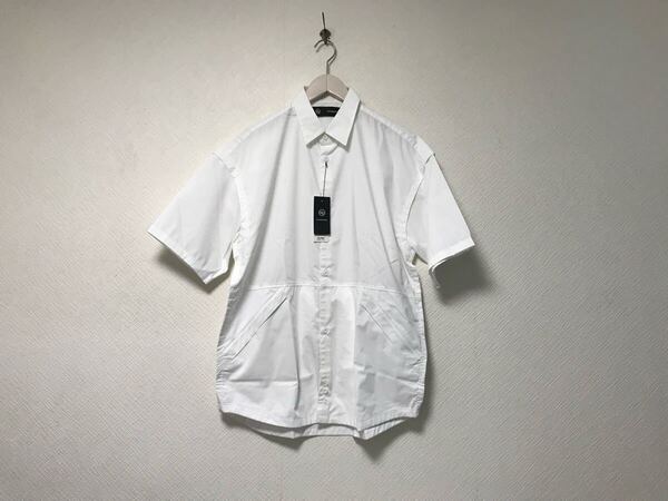 新品未使用本物ジーユーGUアンダーカバーUNDERCOVER半袖シャツメンズサーフアメカジビジネススーツモードゴルフドレス白ホワイトM