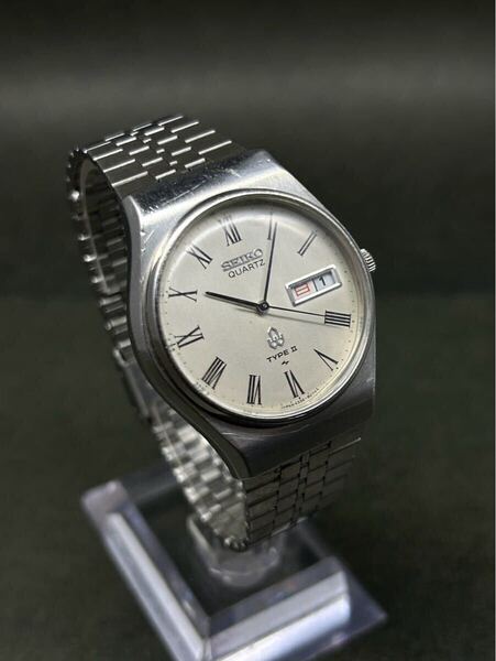 オールドクオーツの名品◆セイコー/SEIKO【タイプⅡ/TYPE2】希少ローマンインデックス◆亀戸精工舎1978年製◆新品電池交換済(好調稼働品)
