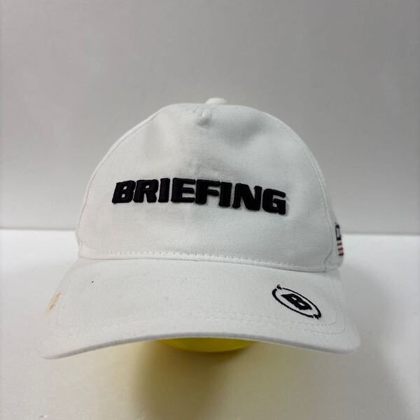 【汚れあり】 BRIEFING GOLF ブリーフィング キャップ ホワイト系 FREE ゴルフウェア ゴルフキャップ