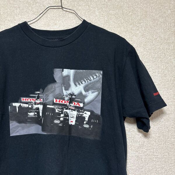 BAR ホンダ F1 Tシャツ HONDA RACING F-1 佐藤琢磨 メンズMサイズ相当 ブラック
