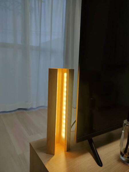 無線リモコン付きLED木製間接照明 3W 調光・タイマー機能 高品質 安全設計