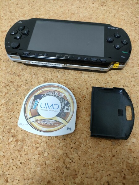 【ジャンク品、動作確認済】PSP1000 ピアノブラック 脳力トレーナー付 164
