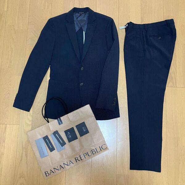 送料込み◆ Banana Republic wool & silkSLIM FIT Seersucker JACKETバナナリパブリック シルク混 シアサッカー ジャケット パンツ スーツ