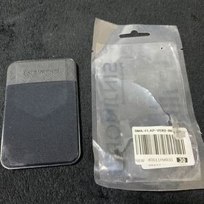 705t1225☆ Sinjimoru Magsafe対応 iPhoneカードケース、蓋付きマグネット携帯カードホルダー SUICA 定期入れ