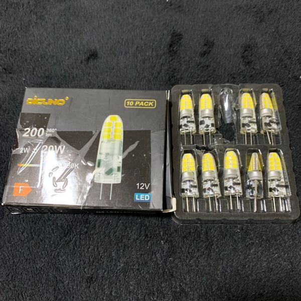 705t1234☆ DiCUNO G4口金 12V LED電球 2W ハロゲン電球20W相当 200lm 昼白色 6000k LEDライト 非調光 9個入り