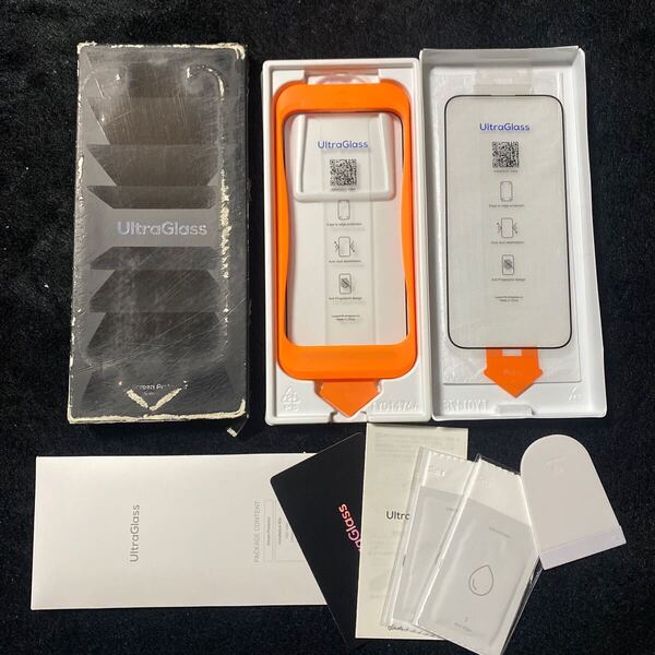 705a2406☆ 【全面保護 耐弾強化ガラス】UltraGlass iPhone 15 Pro Max 用 ガラスフィルム ガラスフィルム 6.7インチ (2枚)