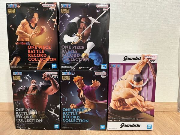 ワンピース Grandista エドワード・ニューゲート フィギュア 白ひげ BATTLE RECORD COLLECTION エース マルコ ジョズ ビスタ 5種セット
