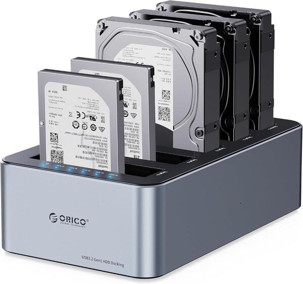 ORICO HDD ケース 5ベイ オフラインクローン機能付き USB 3.2 Gen 1 ハードディスクケース【管理番号:O154】