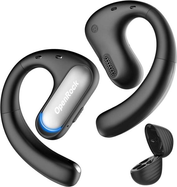 Pro オープンイヤー型ワイヤレスイヤホン Bluetoothイヤホン 耳を塞がない 低音強化 非骨伝導 16.2mmドライバー 【管理番号:B76】