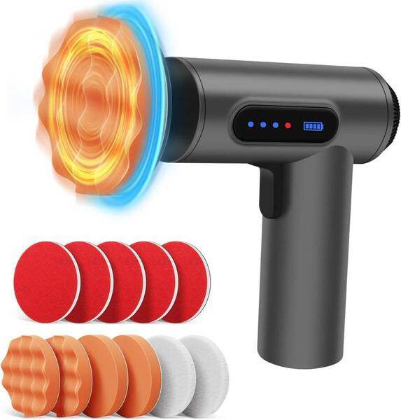 Cueyou ポリッシャー 電動 ミニポリッシャー充電式ポリッシャー 車 75mm ポリッシャー 【管理番号:A178】