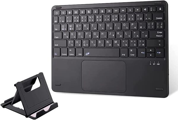 Ewin キーボード bluetooth ワイヤレス iPad/iPhone用 JIS日本語配列 スタンド付き タッチパッド搭載 【管理番号:A82】